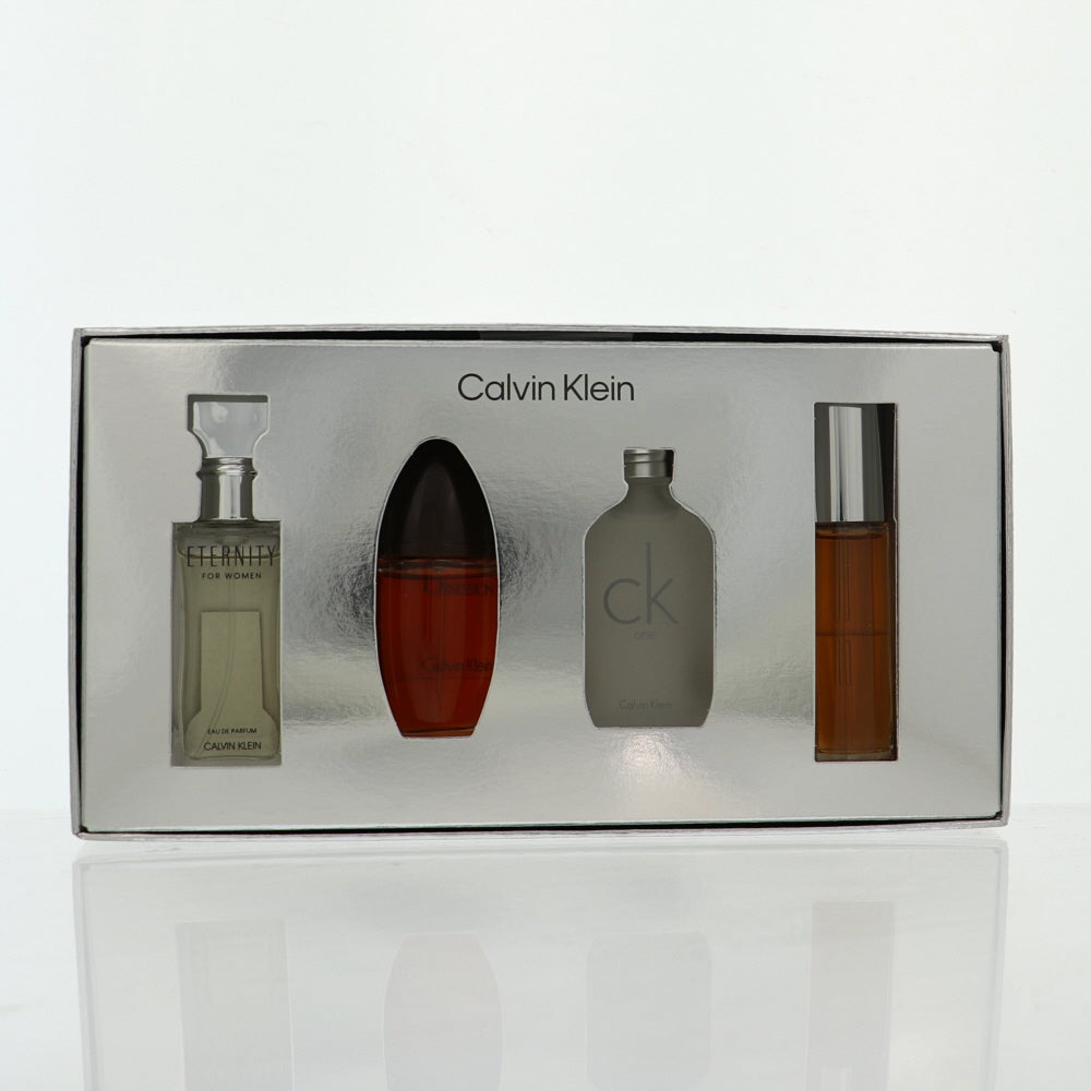 Calvin Klein Perfume By Calvin Klein 4 Piece Gift Set - 0.5 Oz Obsession Eau De Parfum Spray, 0.5 Oz Ck One Eau De Toilette Spray, 0.5 Oz Eternity Eau De Parfum Spray, 0.5 Oz Eternity Eau De Parfum Spray For Women In Gift Set
