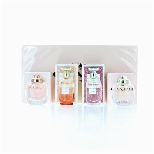Coach New York Perfume By Coach 4 Piece Gift Set - 0.15 Oz Coach Eau De Parfum Splash For Women In Gift Set