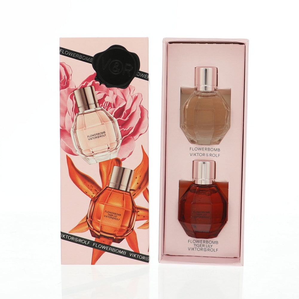 Mini Flowerbomb Set Perfume By Viktor & Rolf 0.24 Oz Flowerbomb Eau De Parfum Spray For Women In Gift Set