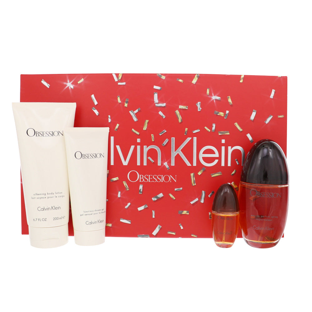 Obsession 4 Pc Gift Set by Calvin Klein Spray for Women - Perfumes4All