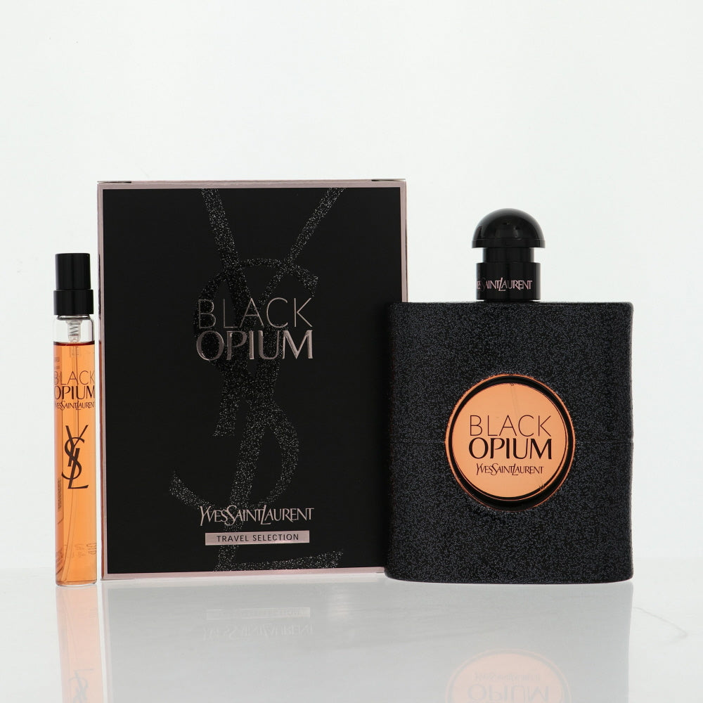 Opium Black Perfume By Yves Saint Laurent 2 Piece Gift Set - 3.0 Oz Eau De Parfum Spray, 0.33 Oz Eau De Parfum Spray For Women In Gift Set