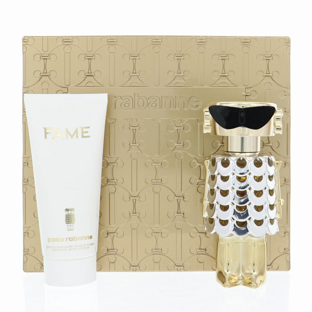 Paco Rabanne Fame Perfume By Paco Rabanne 2 Piece Gift Set - 2.7 Oz Eau De Parfum Spray, 3.4 Oz Perfumed Body Lotion For Women In Gift Set