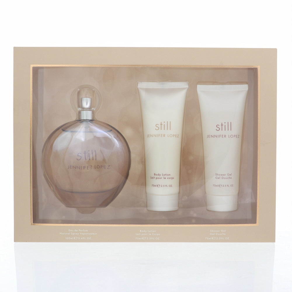 Still Perfume By Jennifer Lopez 3 Piece Gift Set - 3.4 Oz Eau De Parfum Spray For Women In Gift Set