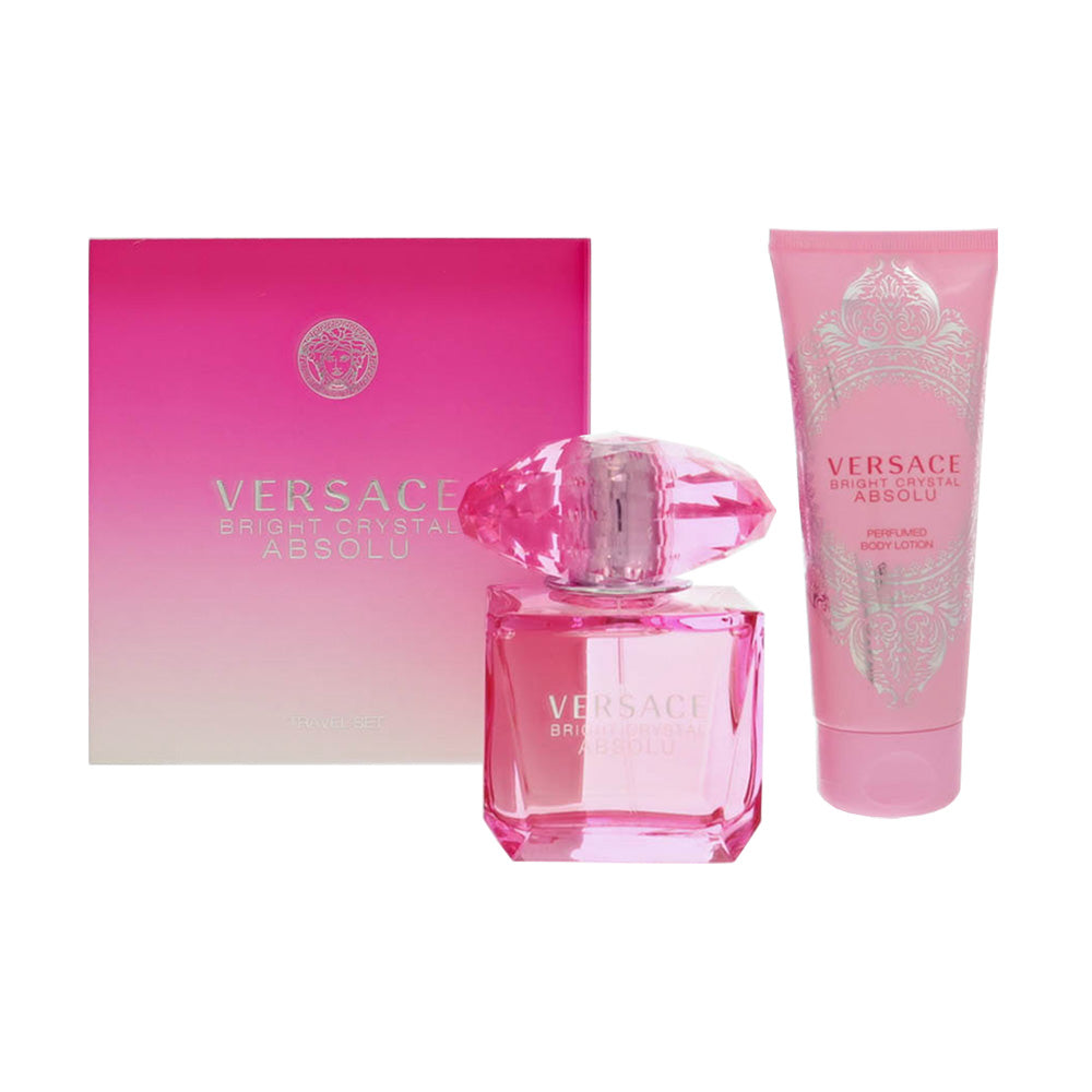 Bright Crystal Absolu Perfume By Versace 3 Oz Eau De Parfum Spray For Women In Gift Set