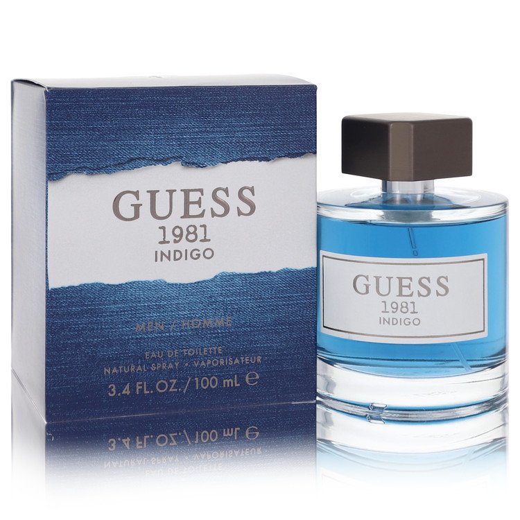 Guess 1981 Indigo Cologne by Guess Eau De Toilette Spray 3.4 oz for Men - Authentic Fragrance - Discount Men Perfume or Cologne Fragrance