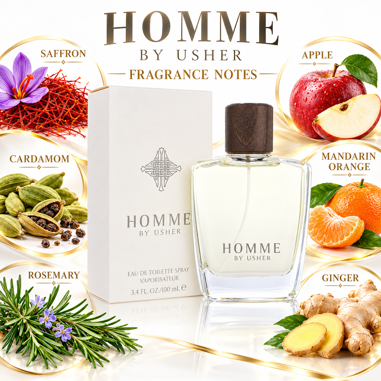 Homme by Usher 100 mL Eau de Toilette for Men — fragrance notes