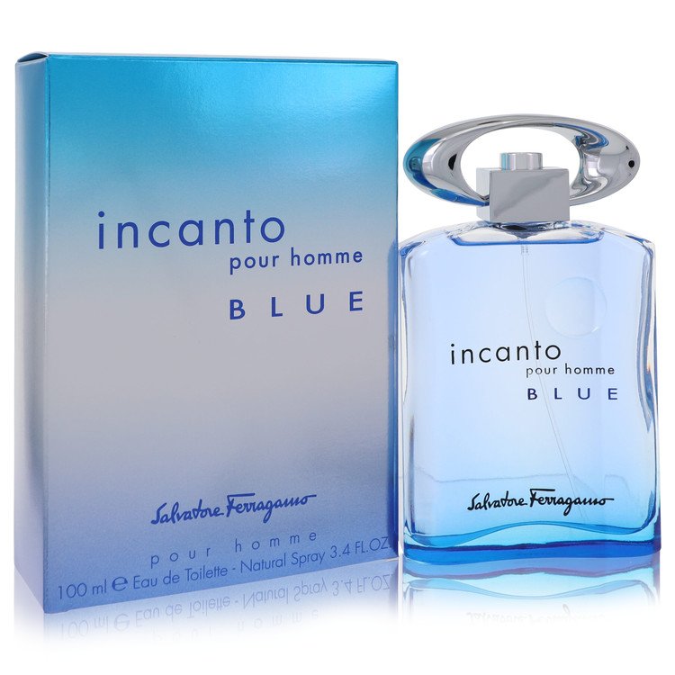 Incanto Blue Cologne by Salvatore Ferragamo Eau De Toilette Spray 3.4 oz for Men - Authentic Fragrance - Discount Men Perfume or Cologne Fragrance