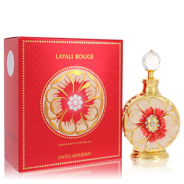 Swiss Arabian Layali Rouge Perfume by Swiss Arabian Concentrated Perfume Oil 0.5 oz for Women - Authentic Fragrance - Discount Women Perfume or Cologne Fragrance