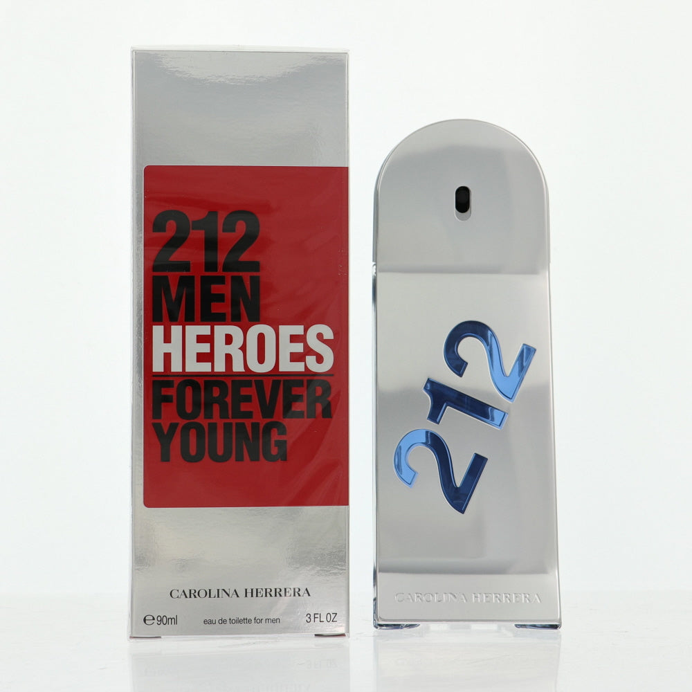 212 Heroes Forever Young Cologne By Carolina Herrera 3.0 Oz Eau De Toilette Spray For Men In Box