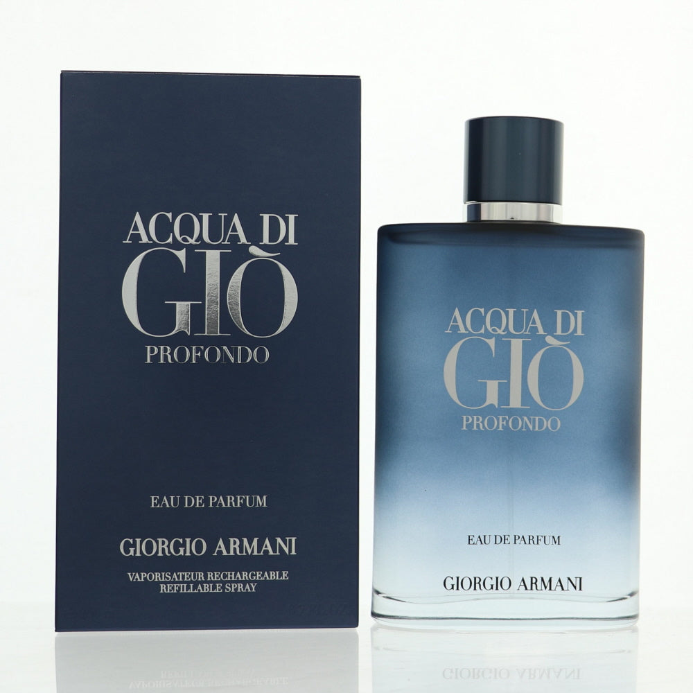 Acqua Di Gio Profondo Cologne By Giorgio Armani 6.7 Oz Eau De Parfum Spray For Men In Box