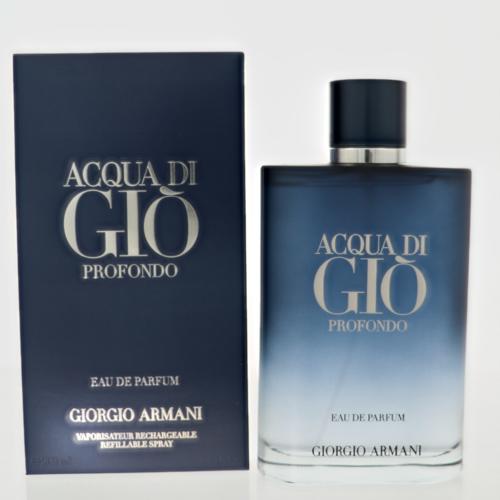 Acqua Di Gio Profondo Cologne By Giorgio Armani 6.7 Oz Eau De Parfum Spray For Men In Box