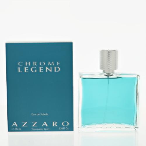Chrome Legend Cologne By Azzaro 3.38 Oz Eau De Toilette Spray For Men In Box