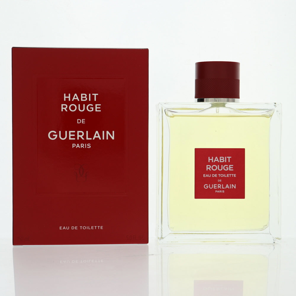 Habit Rouge Cologne By Guerlain 5.0 Oz Eau De Toilette Spray For Men In Box