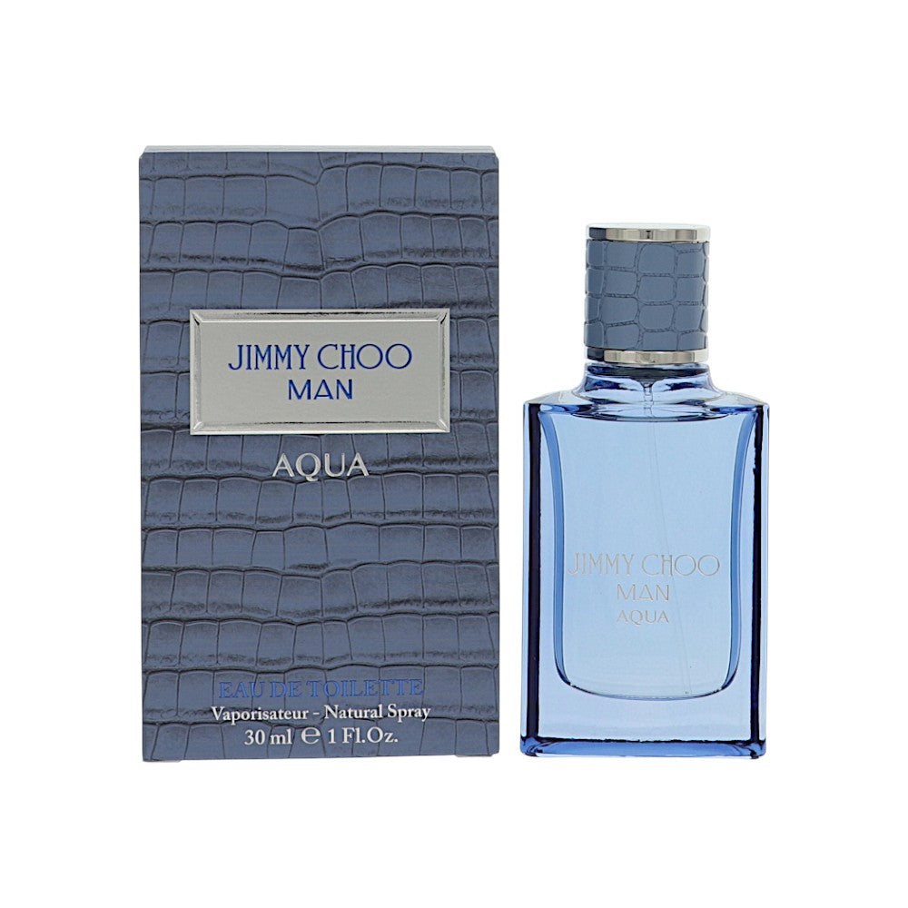 Man Aqua by Jimmy Choo 1.0 oz Eau De Toilette Spray for Men - Perfumes4All