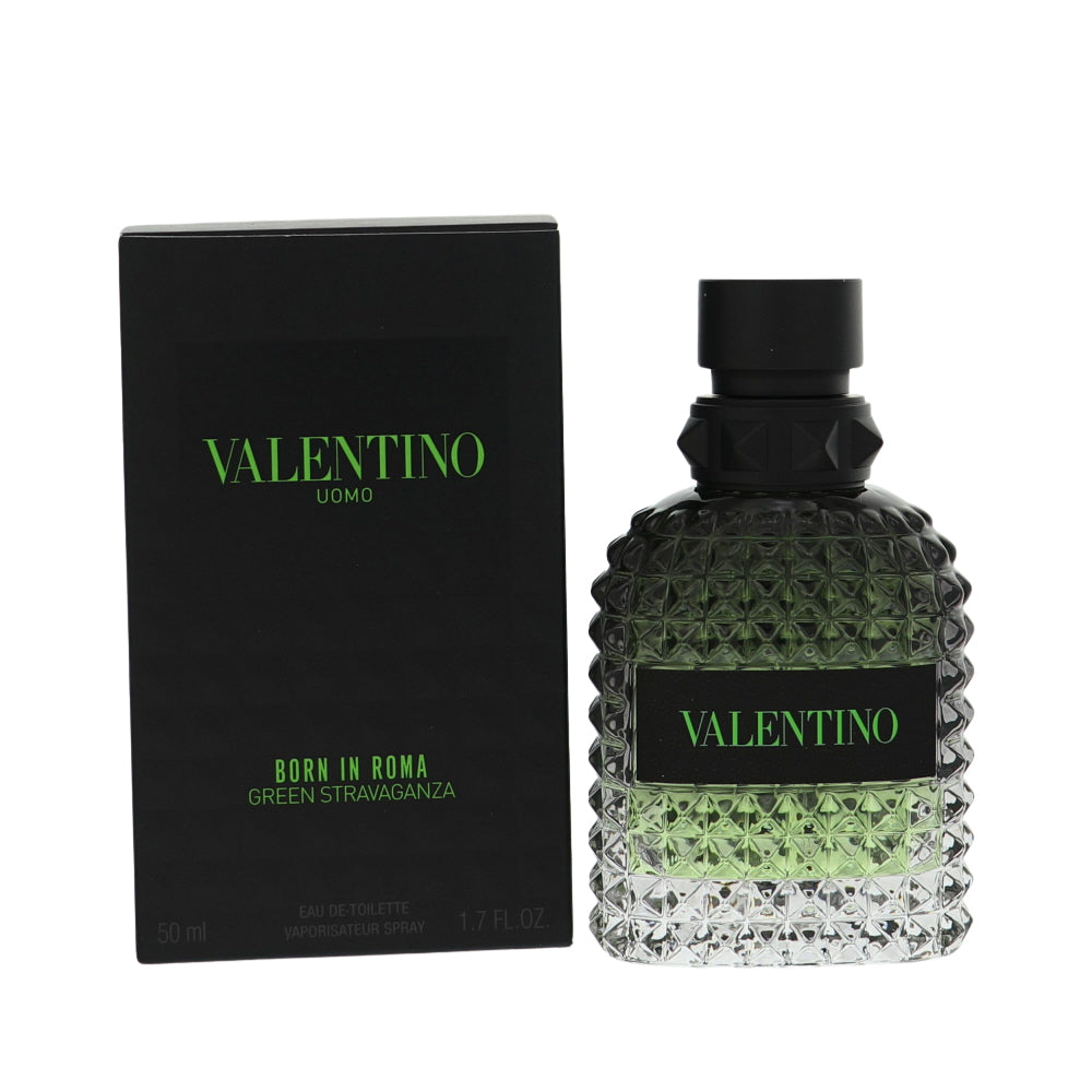 Born In Roma Green Stravaganza Cologne By Valentino 1.7 Oz Eau De Toilette Spray For Men In Box