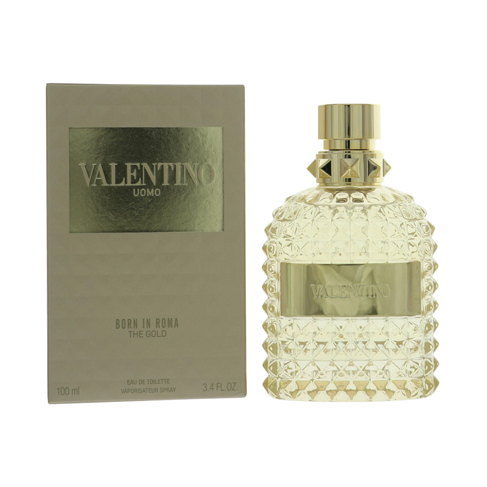 Born In Roma Gold Cologne By Valentino 3.4 Oz Eau De Toilette Spray For Men In Box