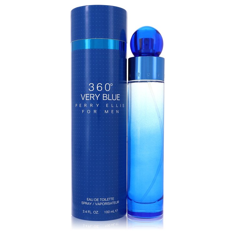 Perry Ellis 360 Very Blue Cologne by Perry Ellis Eau De Toilette Spray 3.4 oz for Men - Authentic Fragrance - Discount Men Perfume or Cologne Fragrance