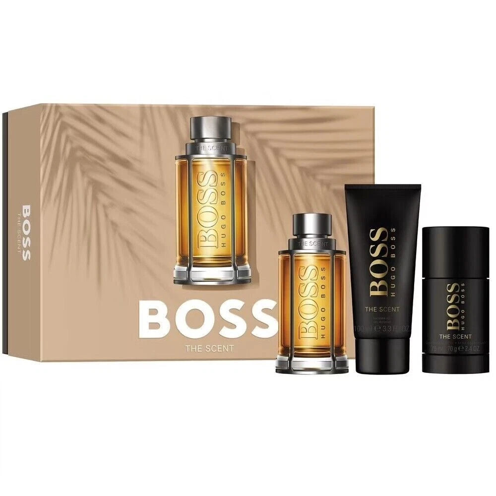Boss The Scent 3 Pcs Gift Set by Hugo Boss Spray for Men - Perfumes4All