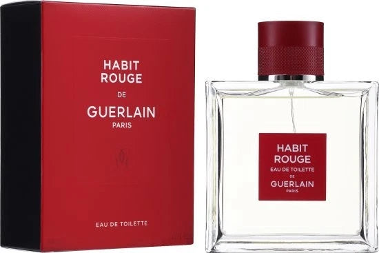 Habit Rouge De by Guerlain 3.3 oz Eau De Toilette Spray for Men - Perfumes4All