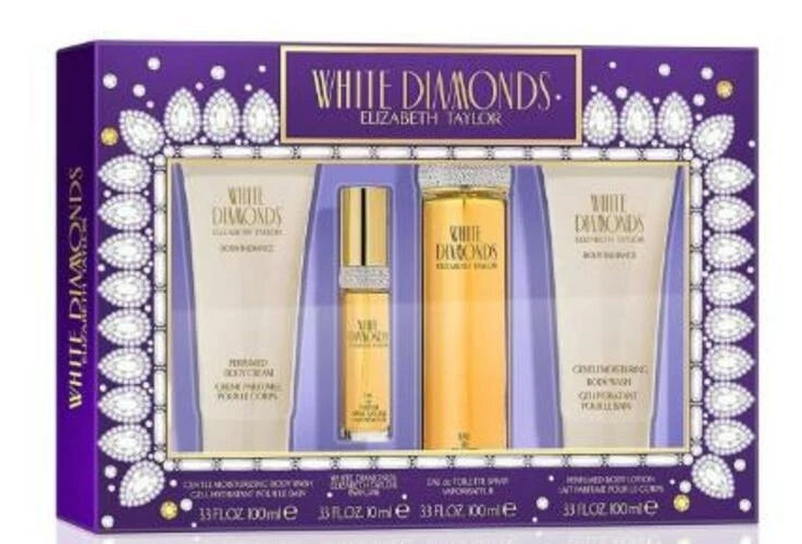 White Diamonds 4 Pc Gift Set by Elizabeth Taylor Spray for Women - Perfumes4All
