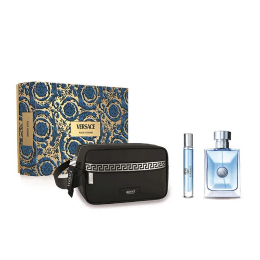 Pour Homme 2 Pc Gift Set With Trousse by Versace Spray for Men - Perfumes4All