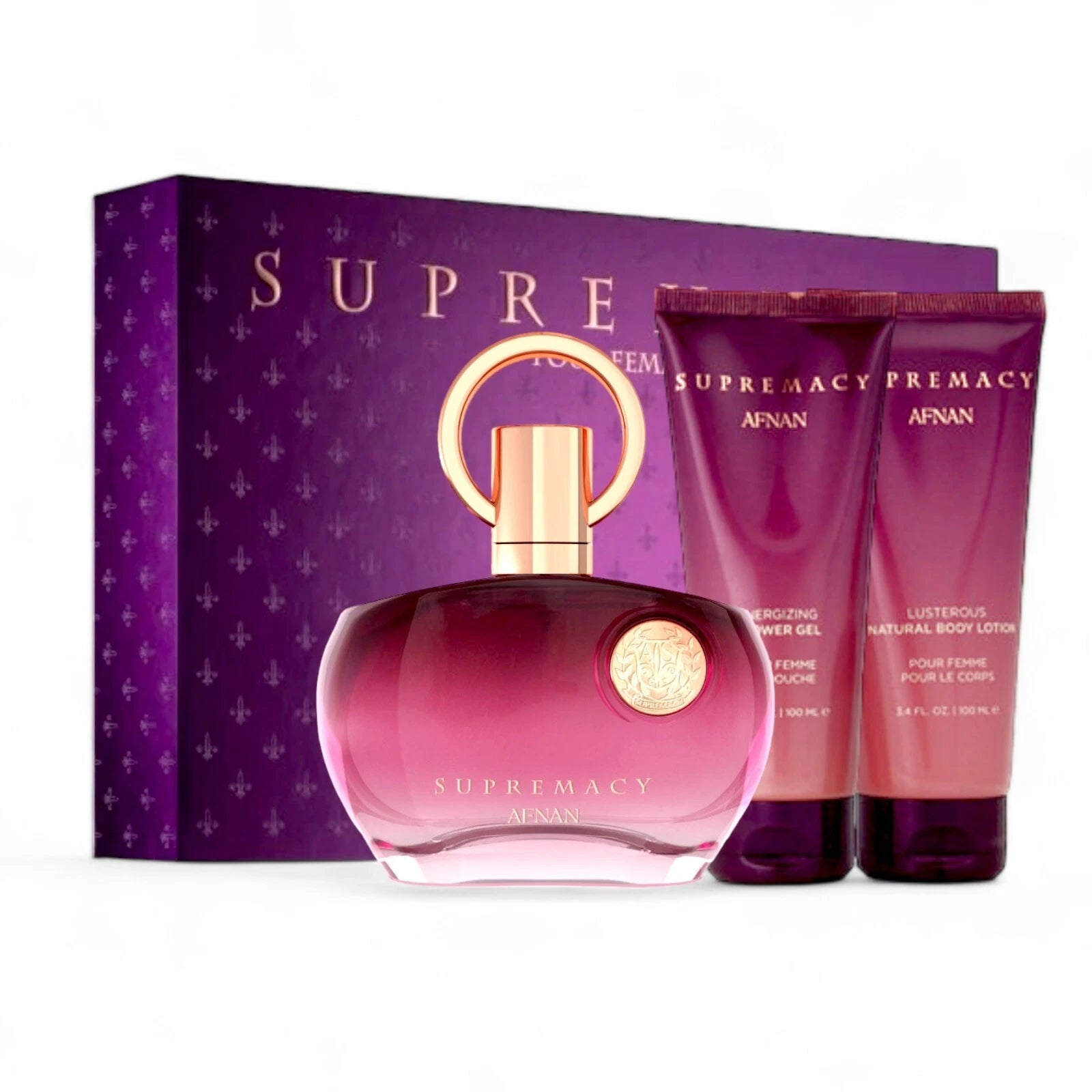 Supremacy Purple 3 Pc Gift Set by Afnan Spray for Women - Perfumes4All