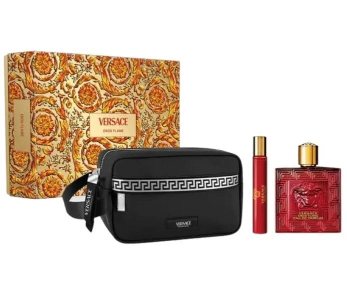Eros Flame 3 Pc Gift Set by Versace Spray for Men - Perfumes4All