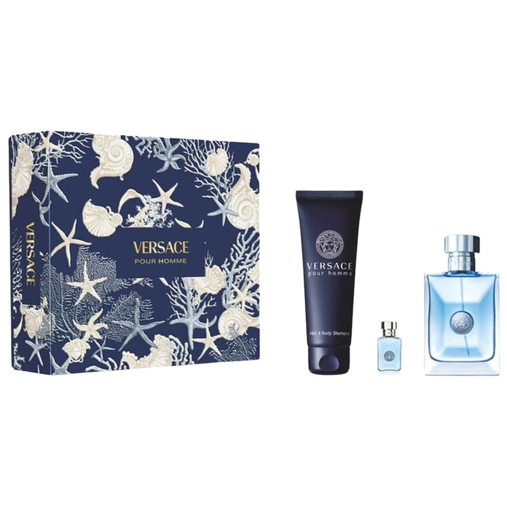 Versace Pour Homme by Versace 3 pc Gift Set for Men