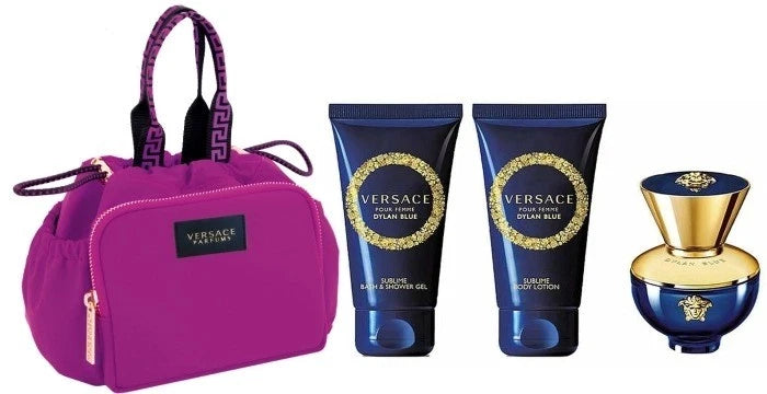 Dylan Blue Gift Set 3 Pcs With Bag by Versace Spray for Unisex - Perfumes4All