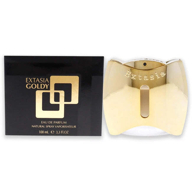 Extasia Goldy by New Brand 3.4 oz Eau De Parfum Spray for Women - Perfumes4All