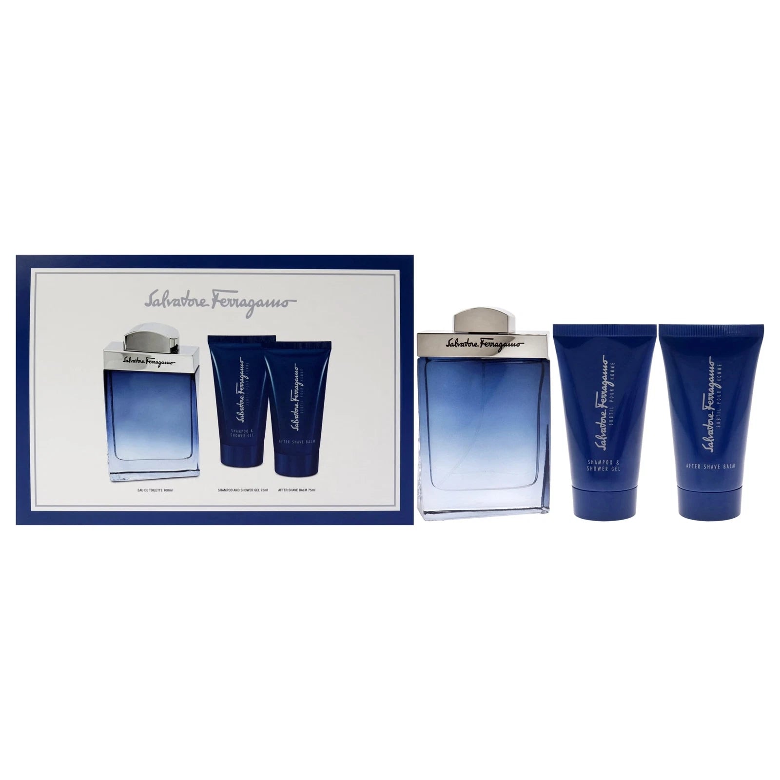 Set Salvatore Subtil 3 Pcs by Salvatore Ferragamo Spray for Men - Perfumes4All