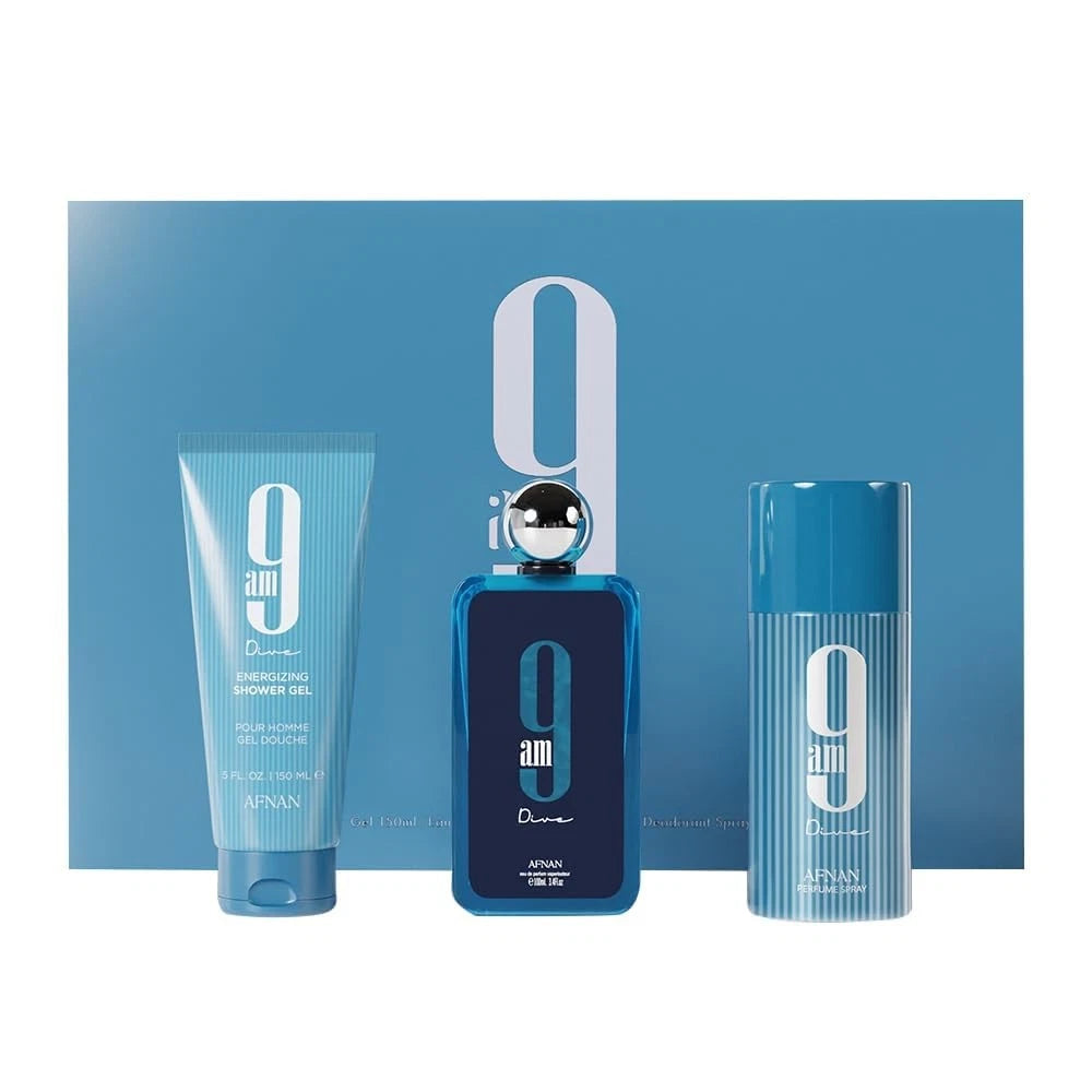 9am Dive Gift Set 3pcs by Afnan Spray for Men - Perfumes4All