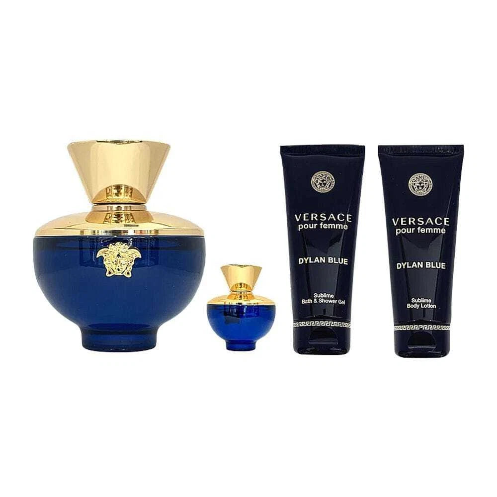 Dylan Blue Gift Set 4 Pc by Versace Spray for Women - Perfumes4All