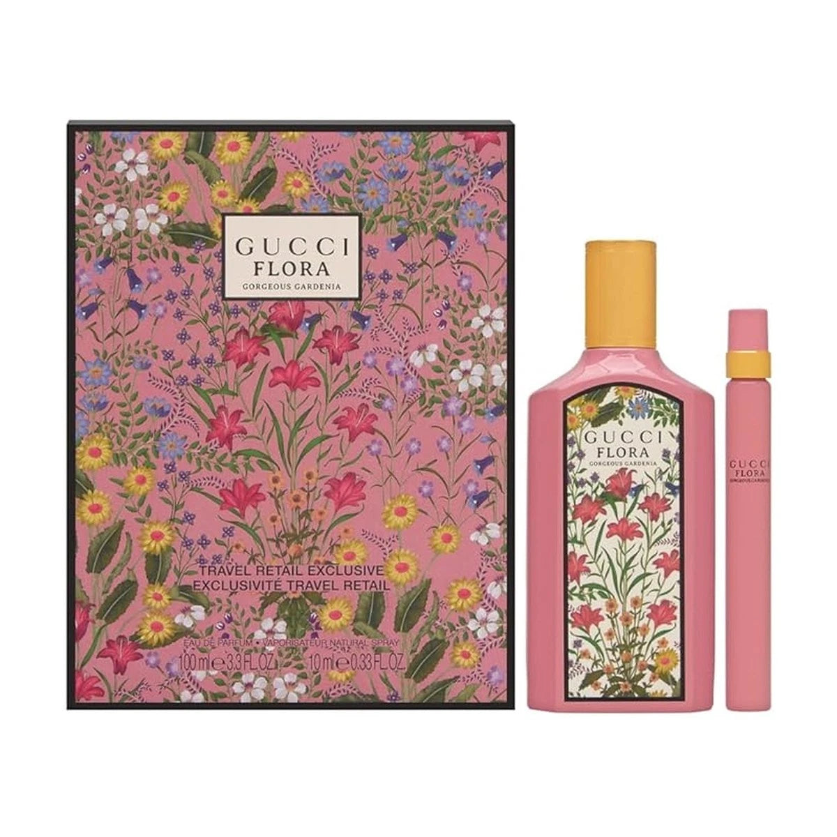 Flora Gorgeous Gardenia Travel Set by Gucci 3.4 oz Eau De Parfum Spray - Perfumes4All