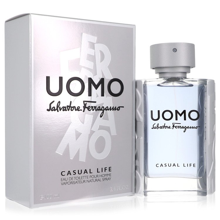 Salvatore Ferragamo Uomo Casual Life Cologne by Salvatore Ferragamo Eau De Toilette Spray 3.4 oz for Men - Authentic Fragrance - Discount Men Perfume or Cologne Fragrance