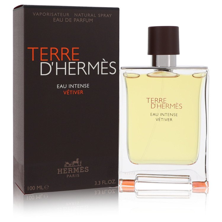 Terre D'hermes Eau Intense Vetiver Cologne by Hermes Eau De Parfum Spray 3.3 oz for Men - Authentic Fragrance - Discount Men Perfume or Cologne Fragrance