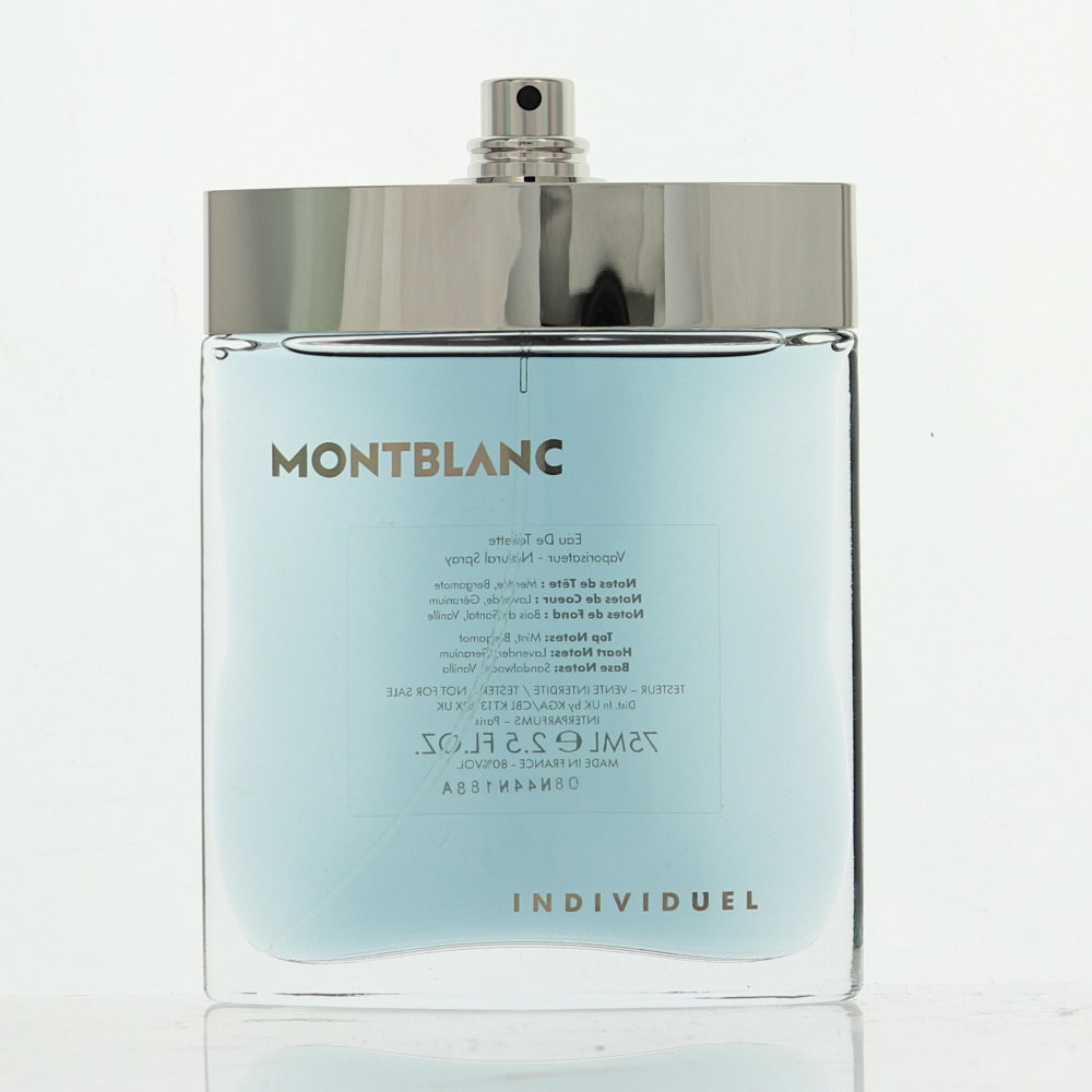 Mont Blanc Individuelle Cologne By Mont Blanc 2.5 Oz Eau De Toilette Spray For Men In Tester