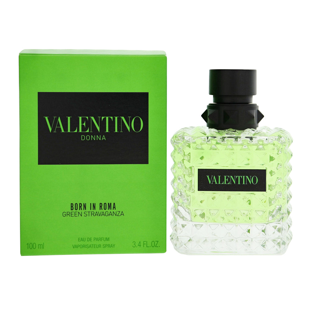 Born In Roma Green Stravaganza Perfume By Valentino 3.4 Oz Eau De Parfum Spray For Women In Box