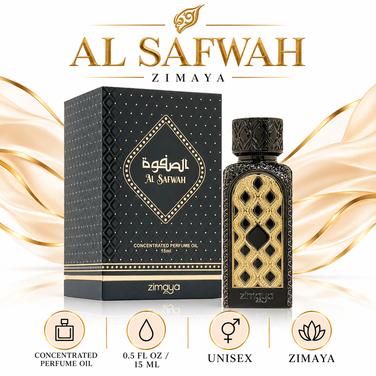Zimaya Al Safwah 15 mL / 0.5 fl oz concentrated perfume oil, unisex