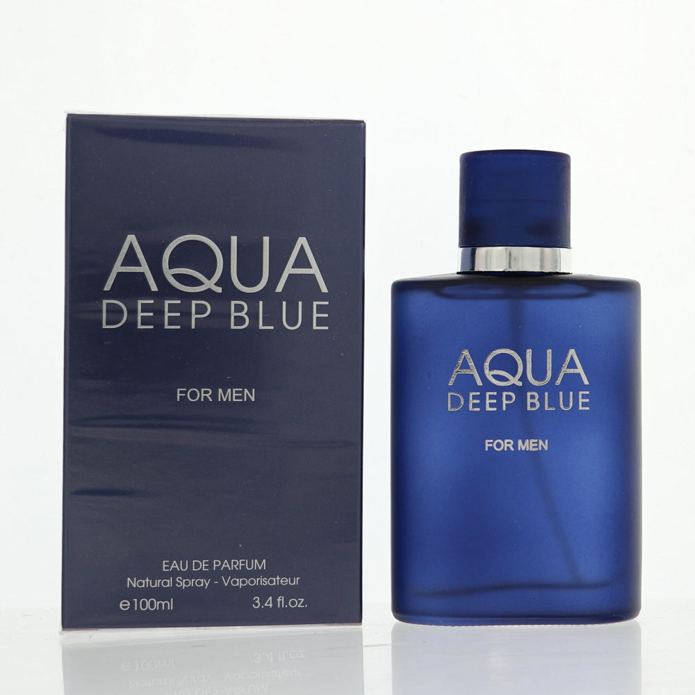 Aqua Deep Blue Cologne By Fragrance Couture 3.4 Oz Eau De Toilette Spray For Men In Box