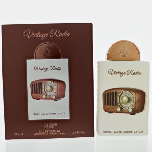 Pride Vintage Radio Cologne By Lattafa 3.4 Oz Eau De Parfum Spray For Men In Box