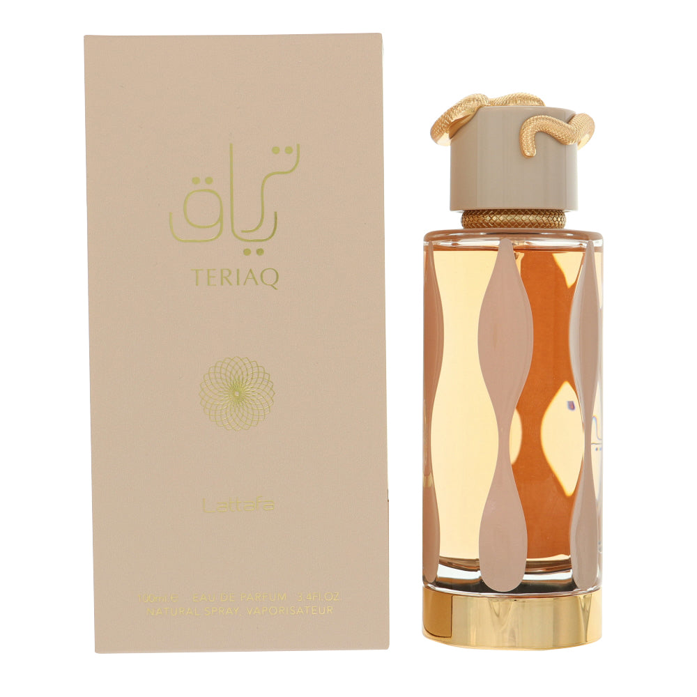 Teriaq Cologne By Lattafa 3.4 Oz Eau De Parfum Spray For Men In Box