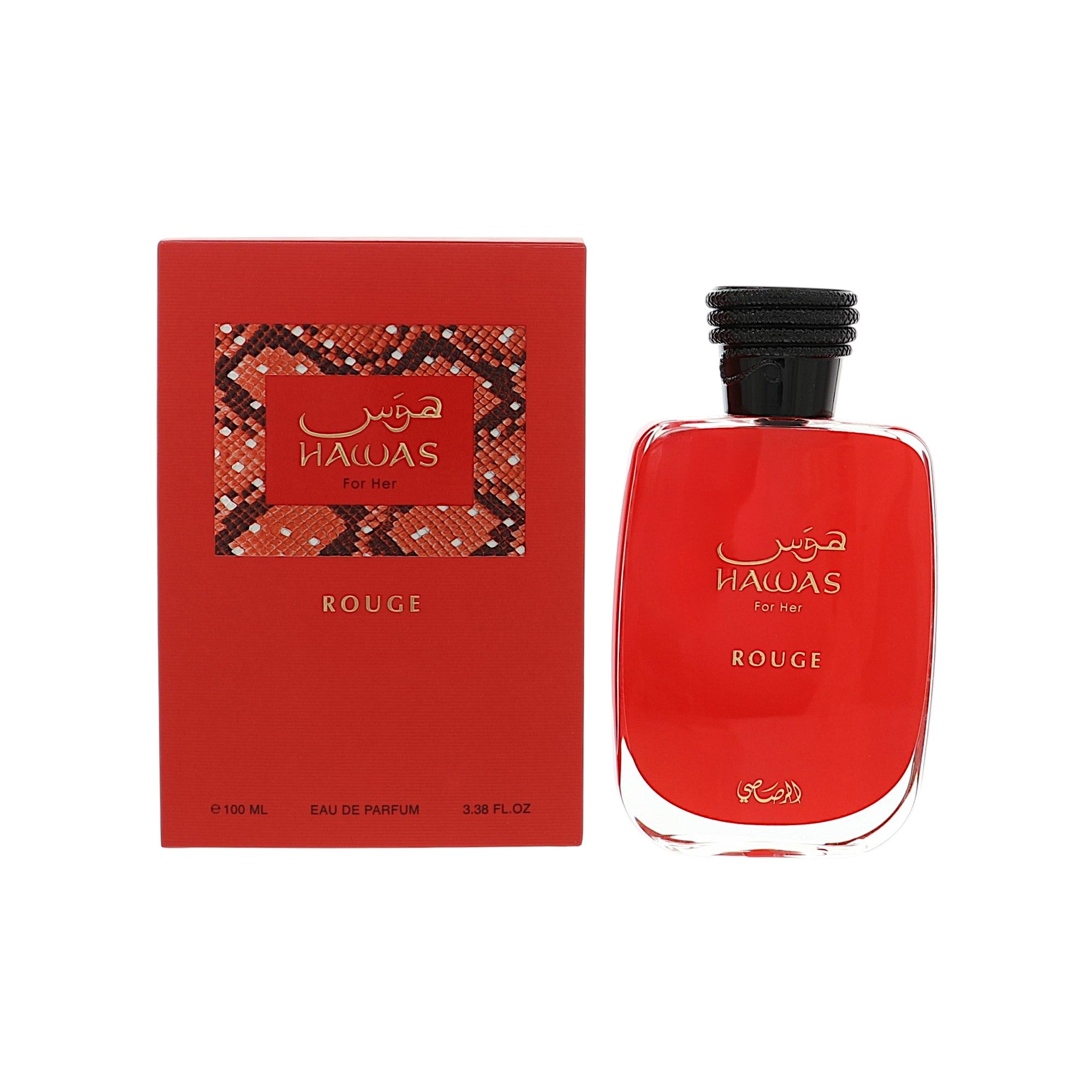 Hawas Rouge by Rasasi 3.38 oz Eau De Parfum Spray for Women